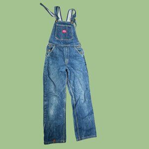 Perfect Vintage 70's Big Blue Denim Overalls - XS